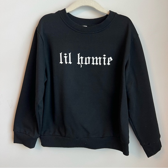 Black 'Lil Homie' Kids Sweatshirt - Picture 10 of 10